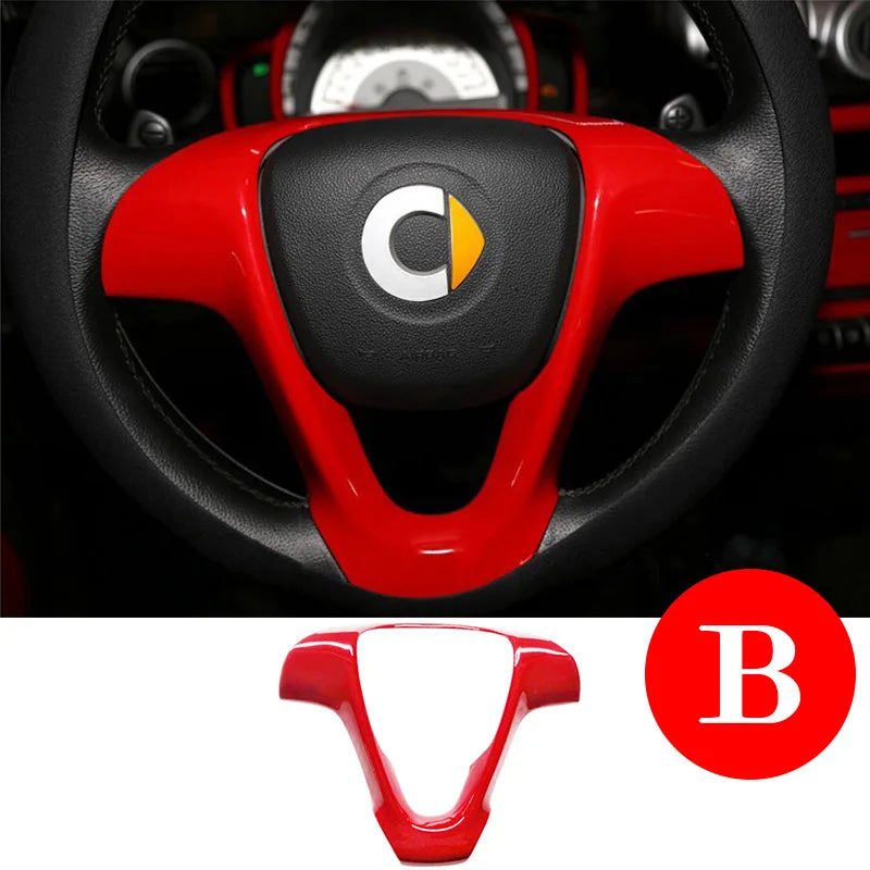 Car ABS Plastic Decorative Cover Red Modification Products For Mercedes Smart 451 Fortwo Interior Sticker Styling Accessories