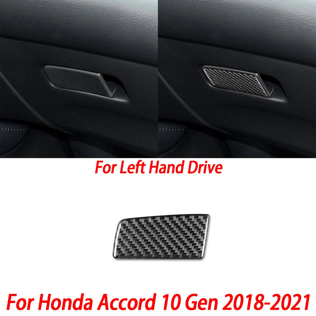 Interior Accessories Steering Wheel Central Armrest Panel Cup Holder For Honda Accord 10th Gen 2008—2021 Carbon Fiber Sticker