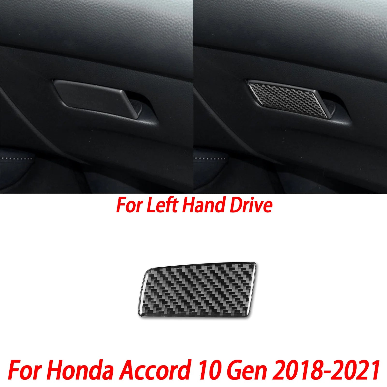 Interior Accessories Steering Wheel Central Armrest Panel Cup Holder For Honda Accord 10th Gen 2008—2021 Carbon Fiber Sticker