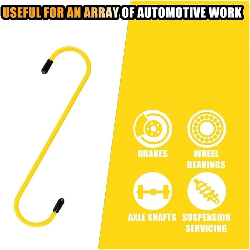 Car Brake Caliper Hooks Auto Brake Caliper Hangers Hooks with Rubber Tips Universal Tools for Brake Bearing Axle Suspension Work