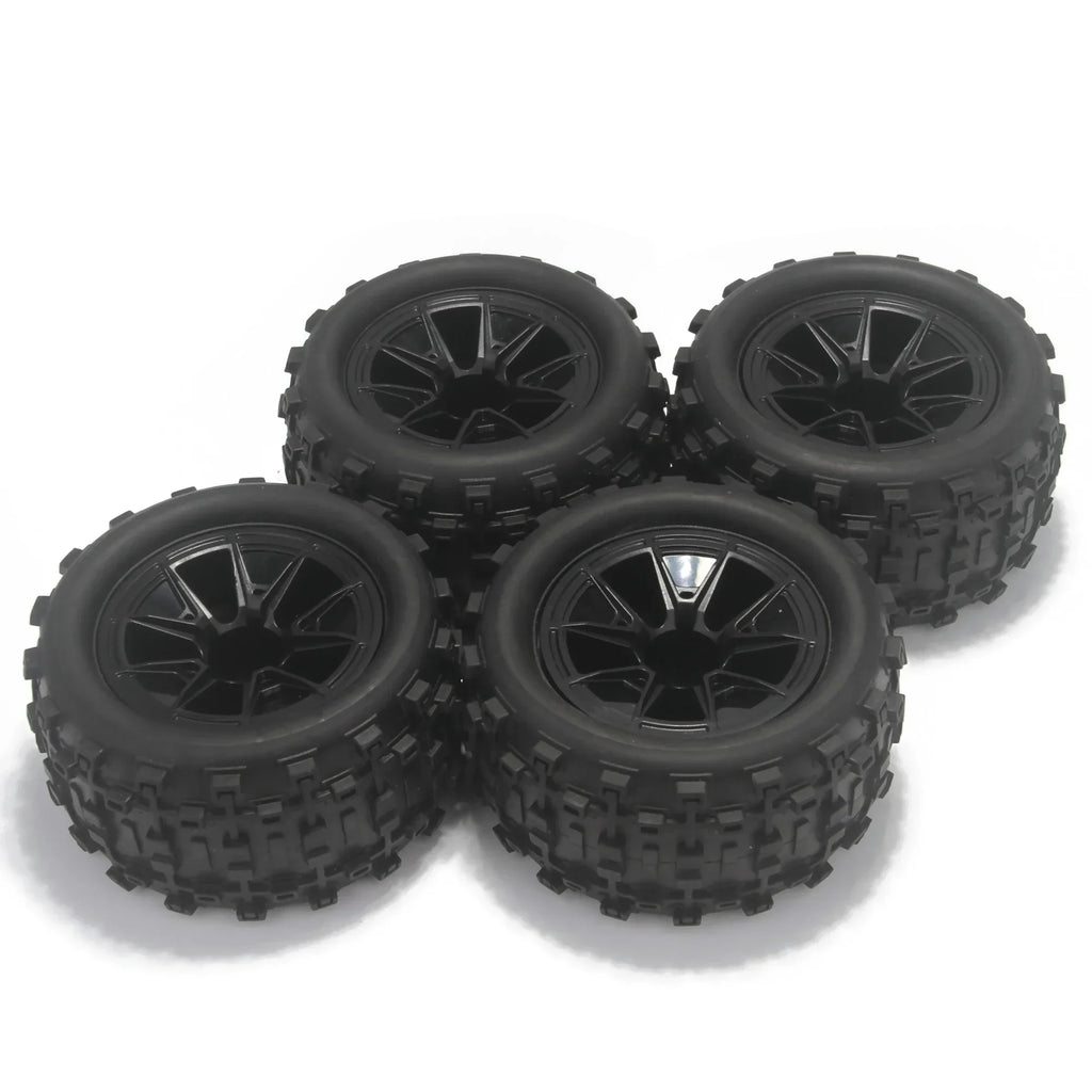 4PCS 85mm 12mm Hex Rubber Wheel Tire Wear-resistant Tyre for RC Car Off-road Vehicle Wltoys 144001 HBX 16889 16890 SCY 16101 PRO