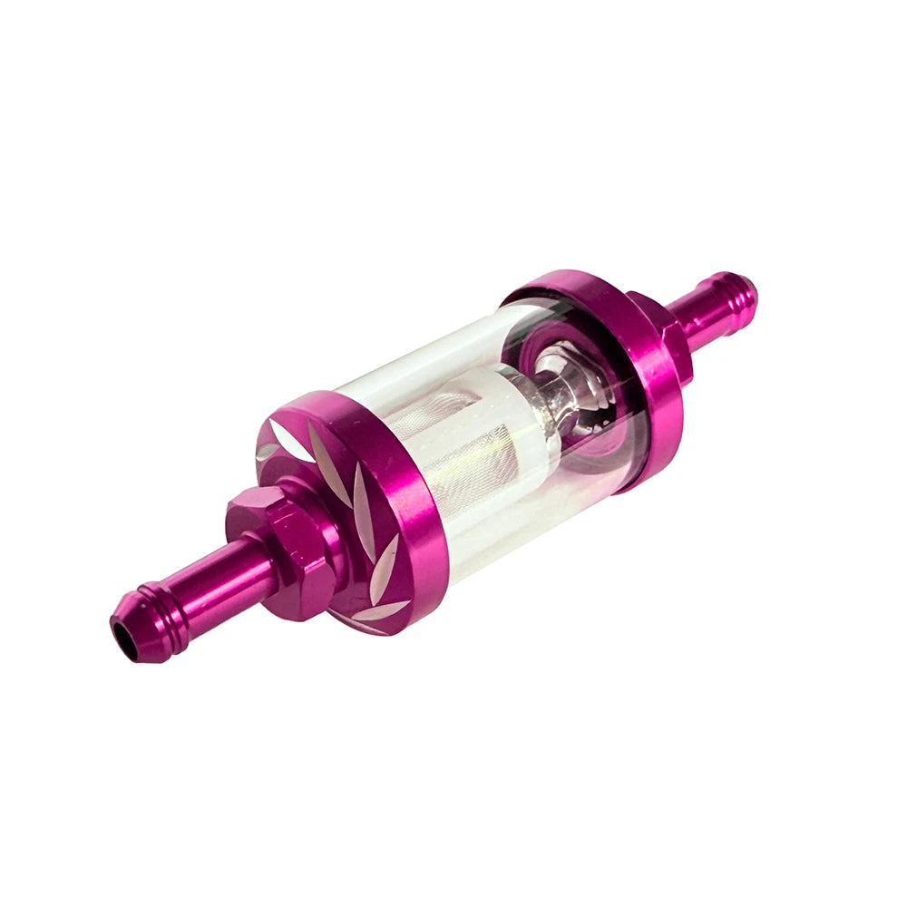 Motorcycle 8mm CNC Aluminum Glass Gas Fuel Oil Filter For ATV Dirt Pit Bike 125/140/150/160cc CRF70 90 110 250 TTR100 110 KLX65