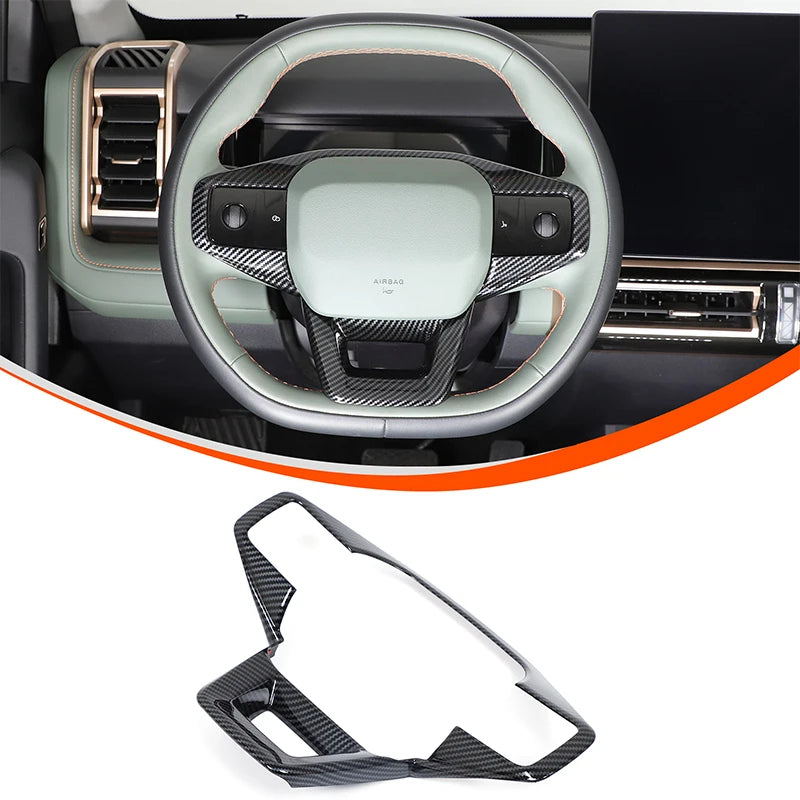 For Chery JAECOO J6 Icar 03 2024 2025 interior Accessories door handle gearshift panel steering wheel cover Carbon Fiber