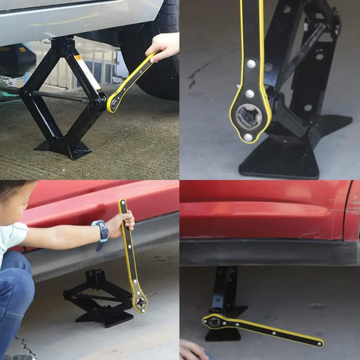 Car Mounted Small Car Universal Crank Handle Accessories with CAR Tools Car Jack Handle Lever Labor-saving Wrench Tool