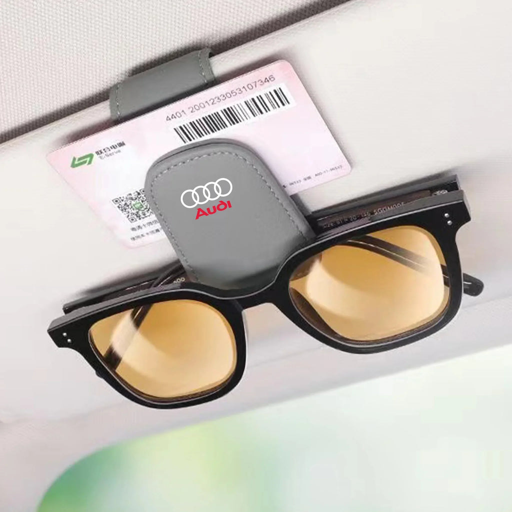 Car Interior Sun Visor Eyeglasses Holder Sunglasses Clip For AUDI A1 A3 A4 A5 A7 A8 Q3 Q5 Q7 S3 S4 S5 S6 S7 Sline Accessories