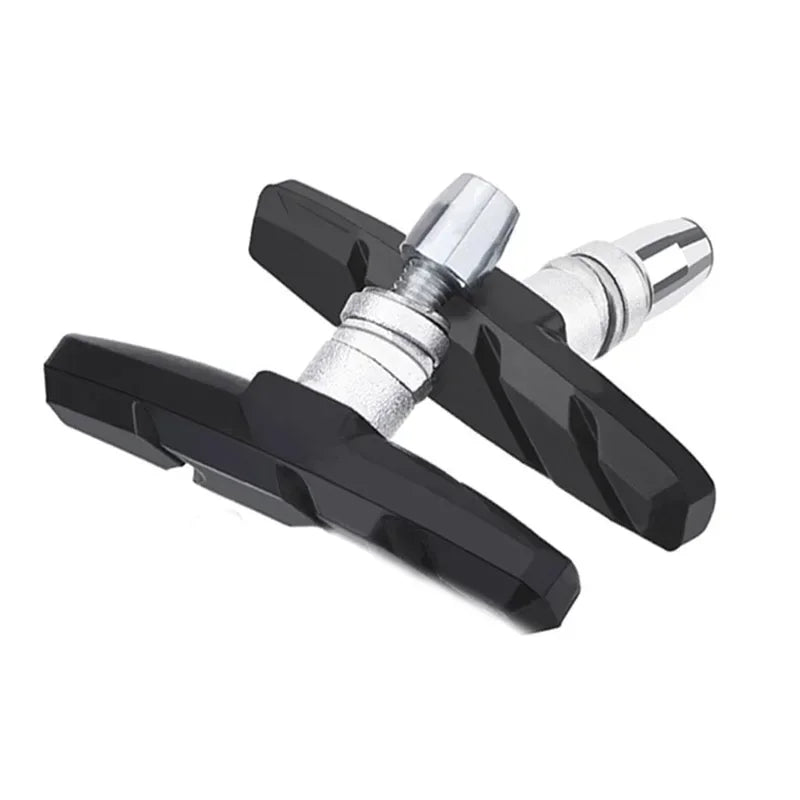 A Pair Durable Bicycle Silent Brake Pads Cycling V Brake Holder Pads Shoes Blocks Rubber Pad For Long-lasting Performance