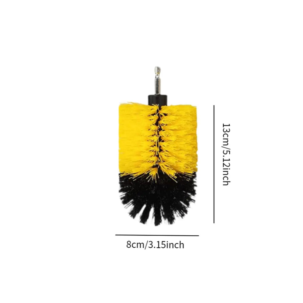 Auto Detailing Drill Brush Car Cleaner Wash Brush Yellow Household Cleaning Supplies Accessory for Floor Mats Car Carpet