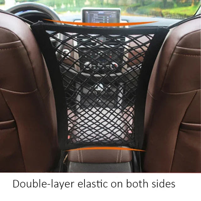 Car Interior Trunk Seat Back Elastic Storage Net Back Seat Safety Protector Mesh Net Car Storage Bag Auto Interior Accessories