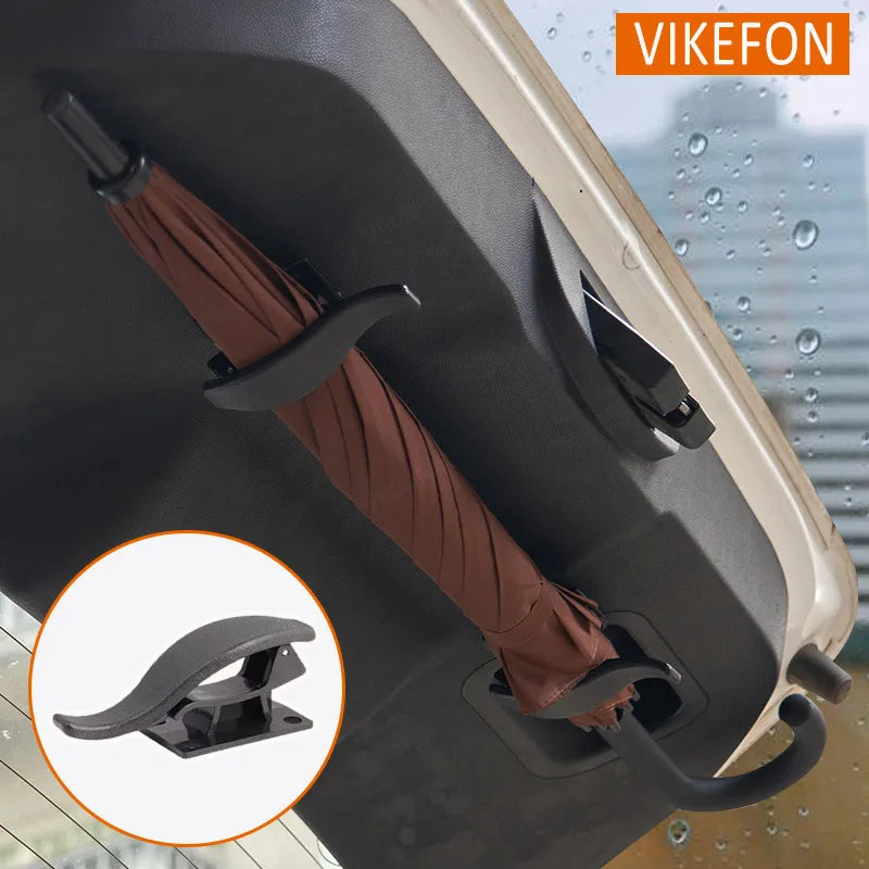2PCS Universal Car Hook Seat Back Hook Multi-purpose Trunk Umbrella Holder Car Umbrella Storage Car Interior Accessories Storage