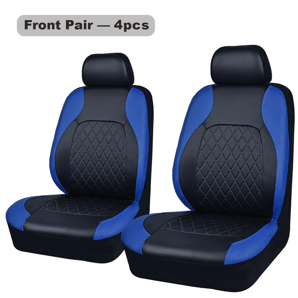 All Season Quited PU Leather Car Seat Cover Full Surrounded Seat Protector Waterproof Universal Fit Sedan Suv Pick-up Truck Seat