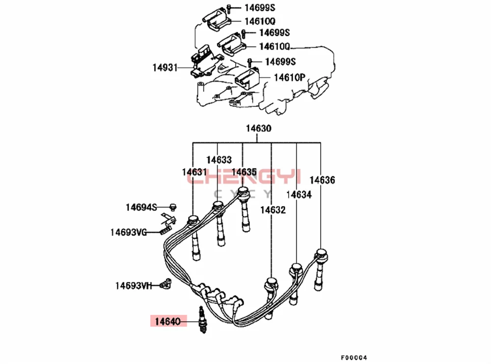 6PCS 6G72 Spark Plug For Pajero Montero K96W V43W V63W V73W V93W MS851335 MS851368 BKR6EGP (Platinum)