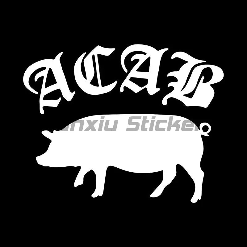 ACAB Text Car Sticker Funny Vinyl Decals Motorcycle Accessories Stickers