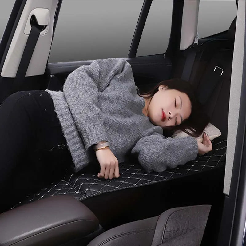 Car travel bed  Multi-Function Car Bed Co Driver's Car Bed Wooden Sponge Foldable Car Rear Seat Travel Sleeping Pad Modified Bed