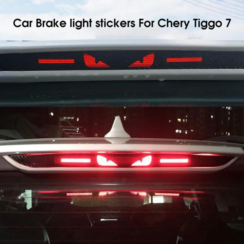 Car Sticker Accessories Taillight Brake Lights Lamp Protector Carbon Fiber Covers Styling With Original For Chery Logo Tiggo 7