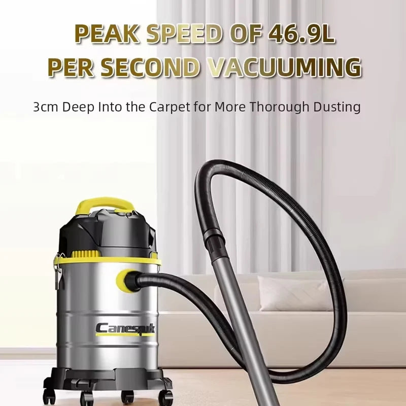 High-Power Vacuum Cleaner for Car Home Commercial Use Wet And Dry Large Suction Dust Collector Machine Shop Vacuum Bucket