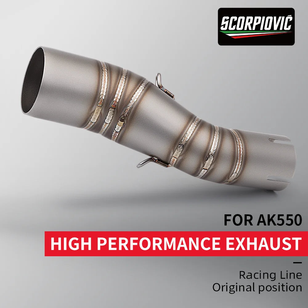 For AK550 AK 550 motorcycle escape system 51mm motorcycle muffler anti oxidation escape pipe