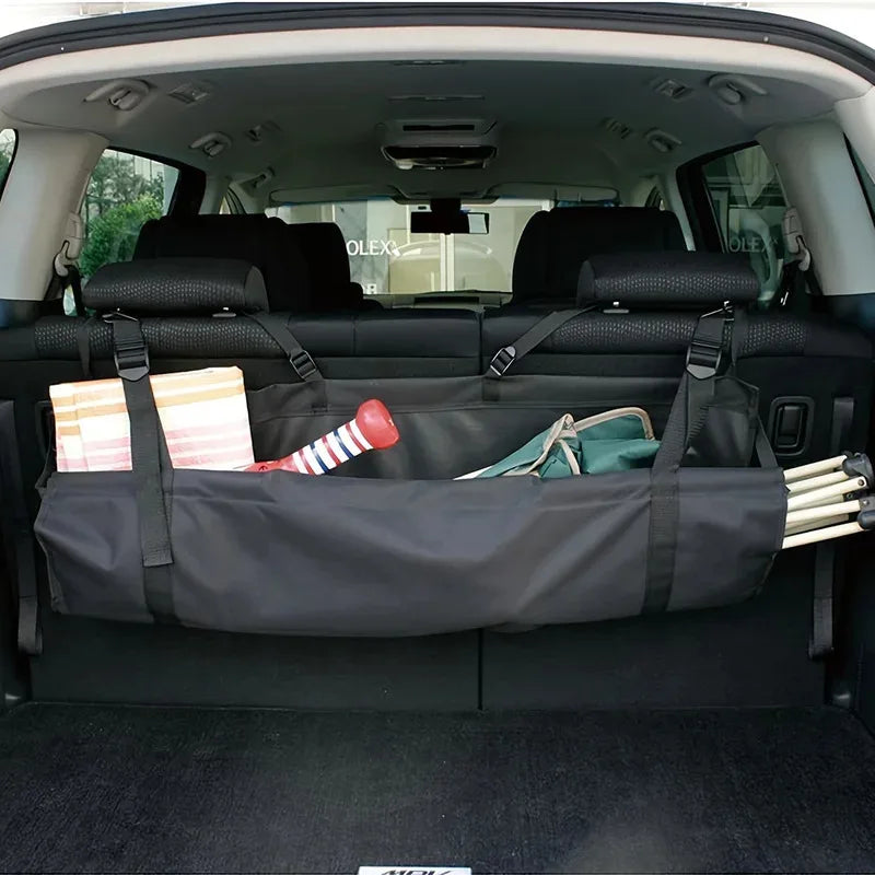 High Capacity Car Trunk Organizer Oxford Backseat Storage Bag Net Multi-use Adjustable Seat Back Organizers Universal for Cars