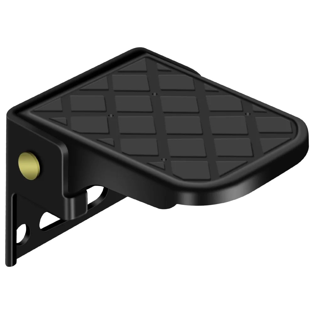 2PC Folding Truck Step with Anti-Slip Surface Adjustable Tailgate Ladder for RV Campers Dump Trailer Safety Foot Accessories
