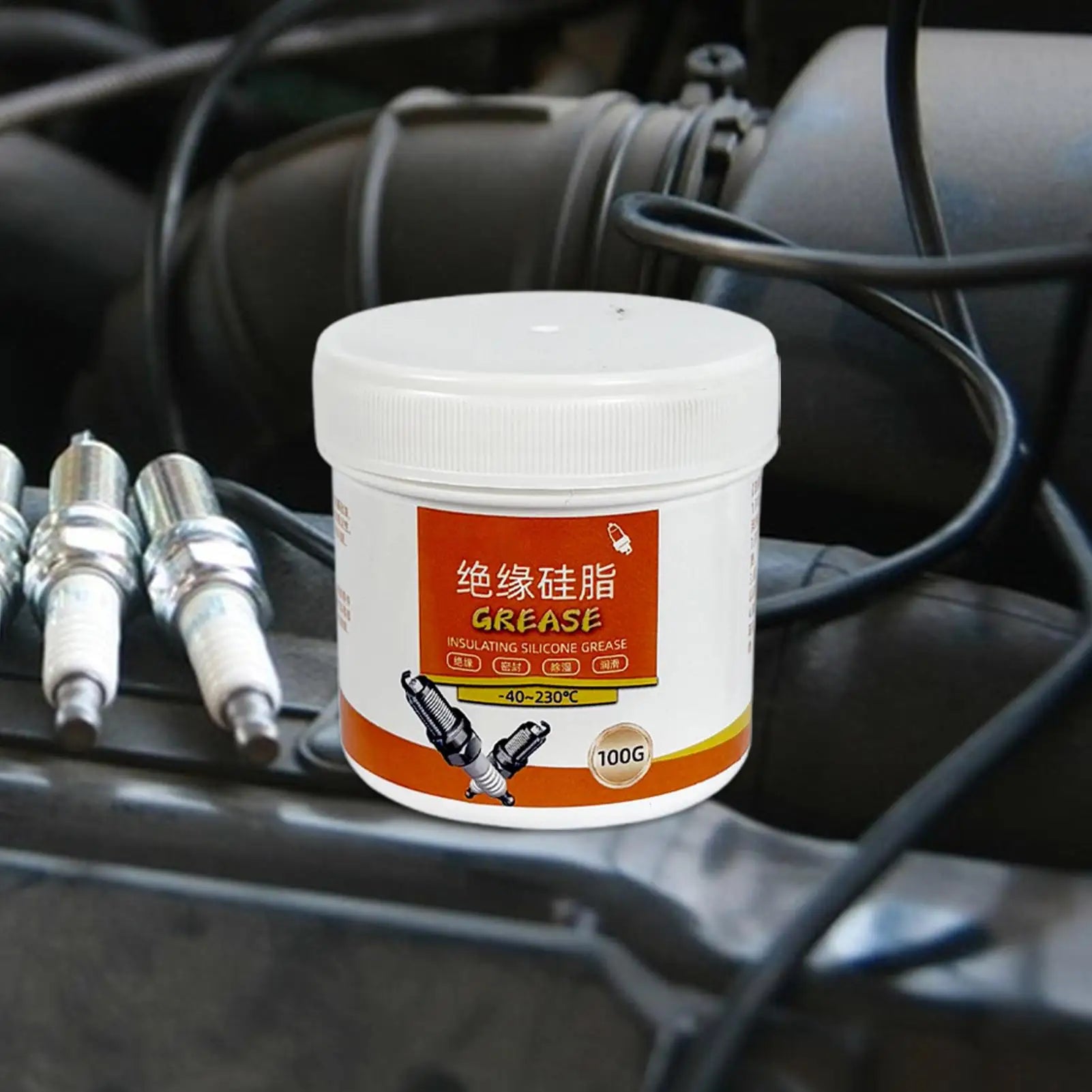 Spark Plug Insulating Silicone Grease 100g Insulating Lubricant Sealing Paste For O Rings Battery Terminal Car Bearing Brake