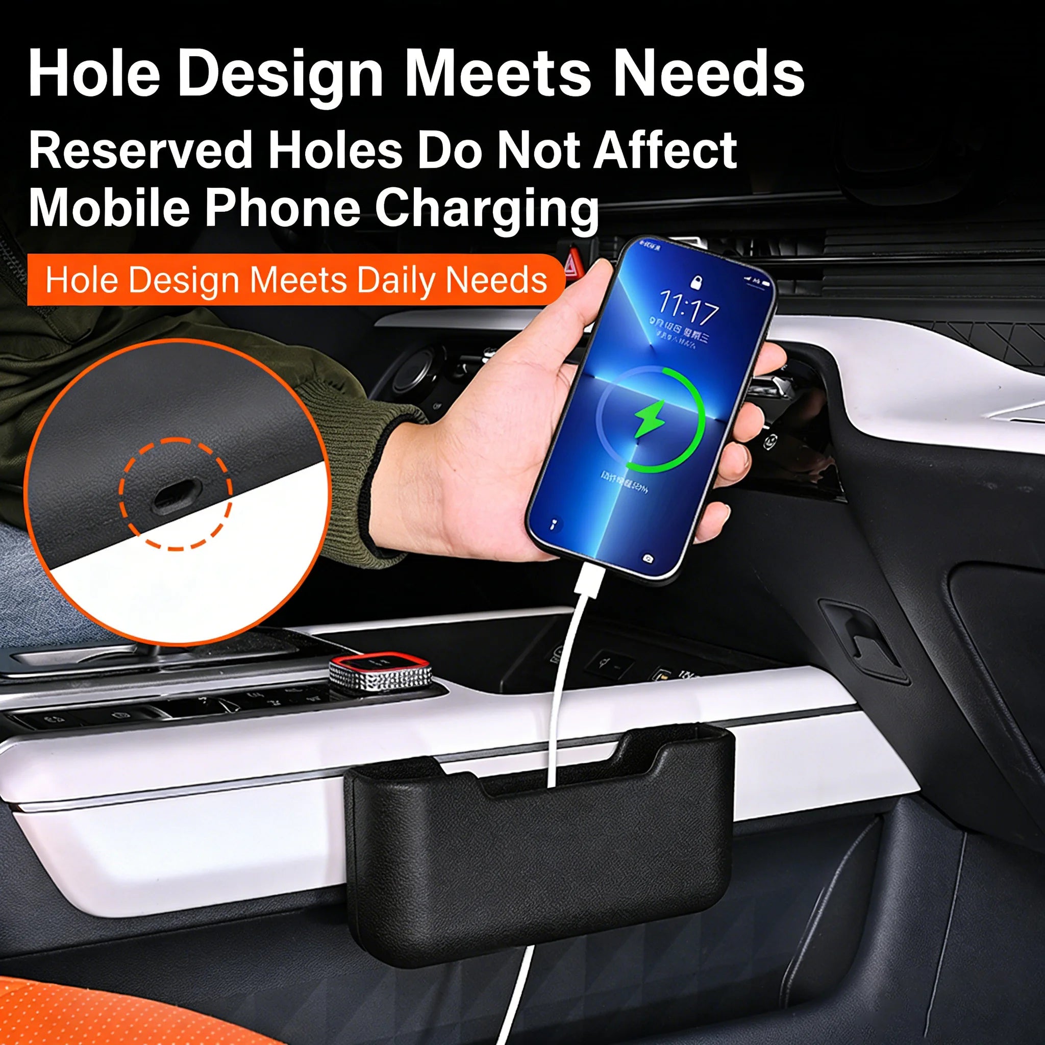 Paste Arbitrarily Car Organizer Bag Car Storage Box Car Put Cell Phone Bag Seat Back Side Door Self Adhesion Storage Glasses Box