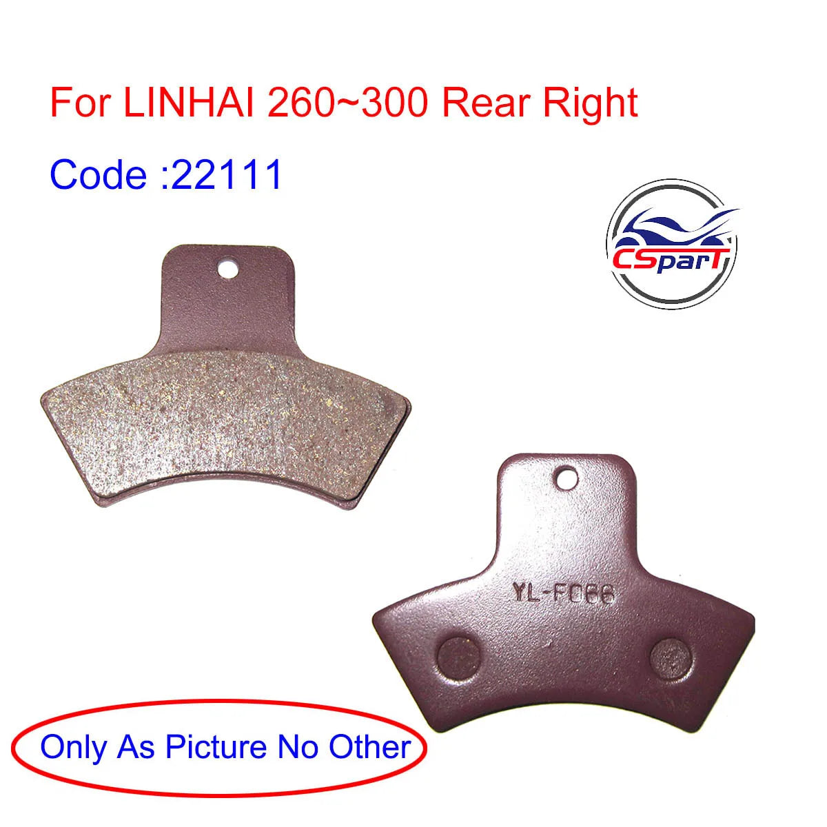 Pastillas de freno delanteras y traseras para LINHAI 260cc 300cc ATV UTV Buggy 4x4 22111 22245 32176F