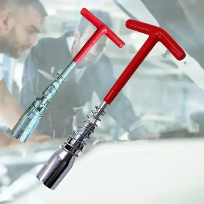 Herramienta de extracción de bujías, llave de tubo de extracción de bujías de 14 mm, 16 mm y 21 mm, llave con rotación de 360 ​​grados, herramienta de reparación de automóviles