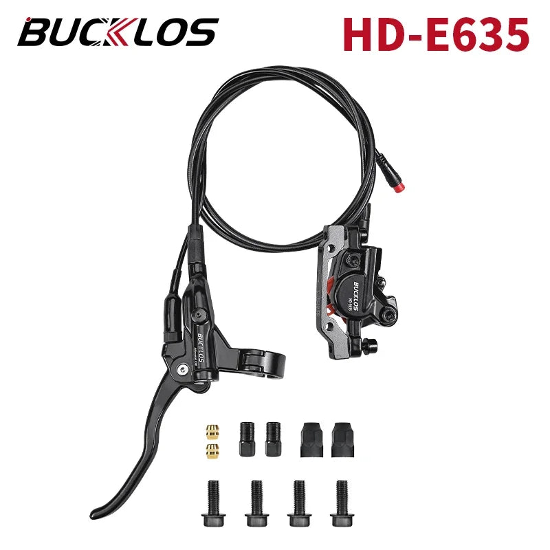 Electric Bicycle Brakes 2 Piston Hydraulic Disc Brake Bike/Scooter Brakes Kit 1100/1800mm Folding Bike Disc Brake Set Power-off