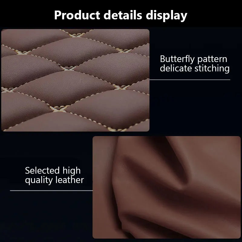 SEAMETAL Car Floor Mats PU Waterproof Foot Pads 4Pcs Universal Auto Carpet Interior Floor Mat Anti Scratch Feet Pads Cushion