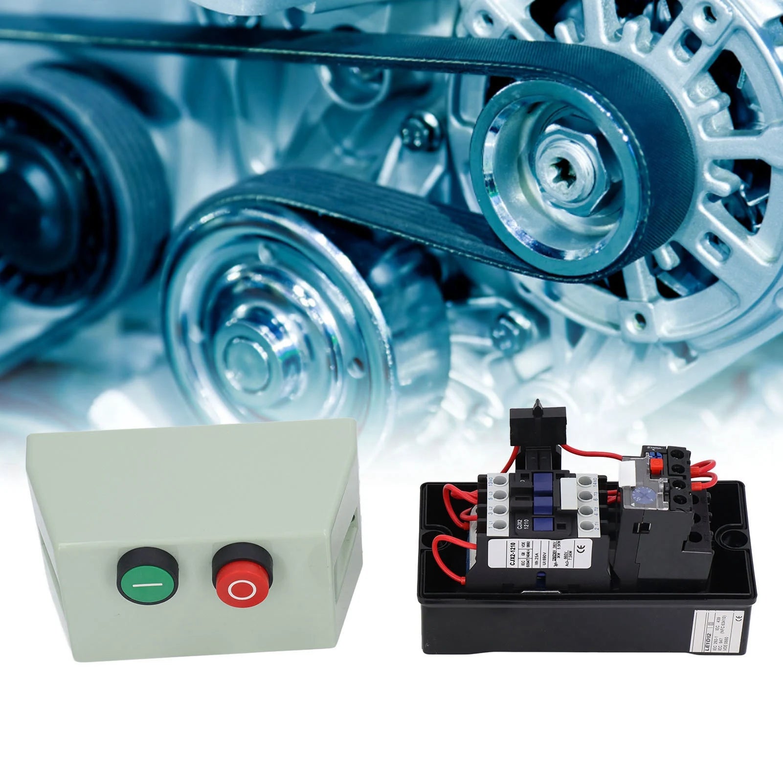 Electric Motor Starter Magnetic Starter Water Proof Flame Retardant Magnetic  Box Single Phase 220V 230V 9‑13A