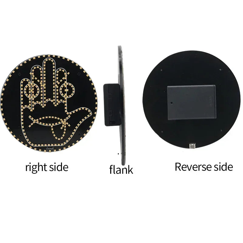 Car LED Funny Facial Expression Light With Remote Control Rear Window Multi-function Warning Reminder Lamp Exterior Accessories
