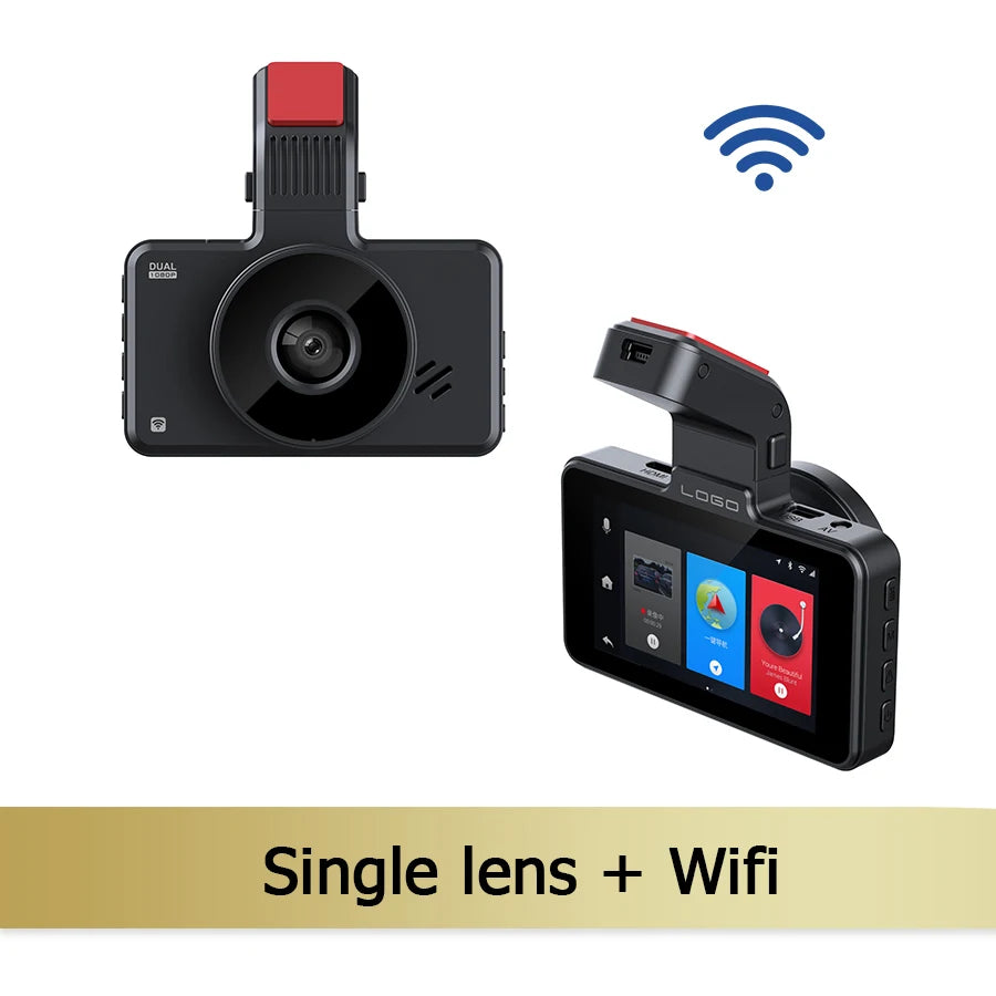 Dash Cam HD 1080P Car Charge WIFI Mobile Connect Front Rear Dual-Camera Wide Angle Loop Recording Reversing Image