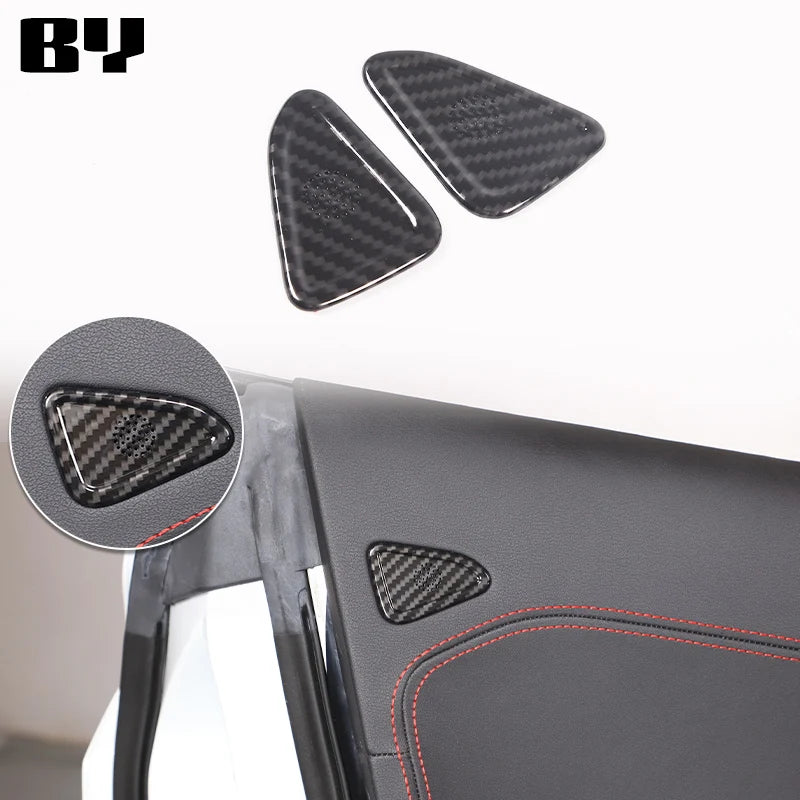 For Chevrolet Corvette C8 2020-2024 Car Accessory ABS Carbon Fiber Car Console Gear Shift Panel Cover door armrest Trim Sticker