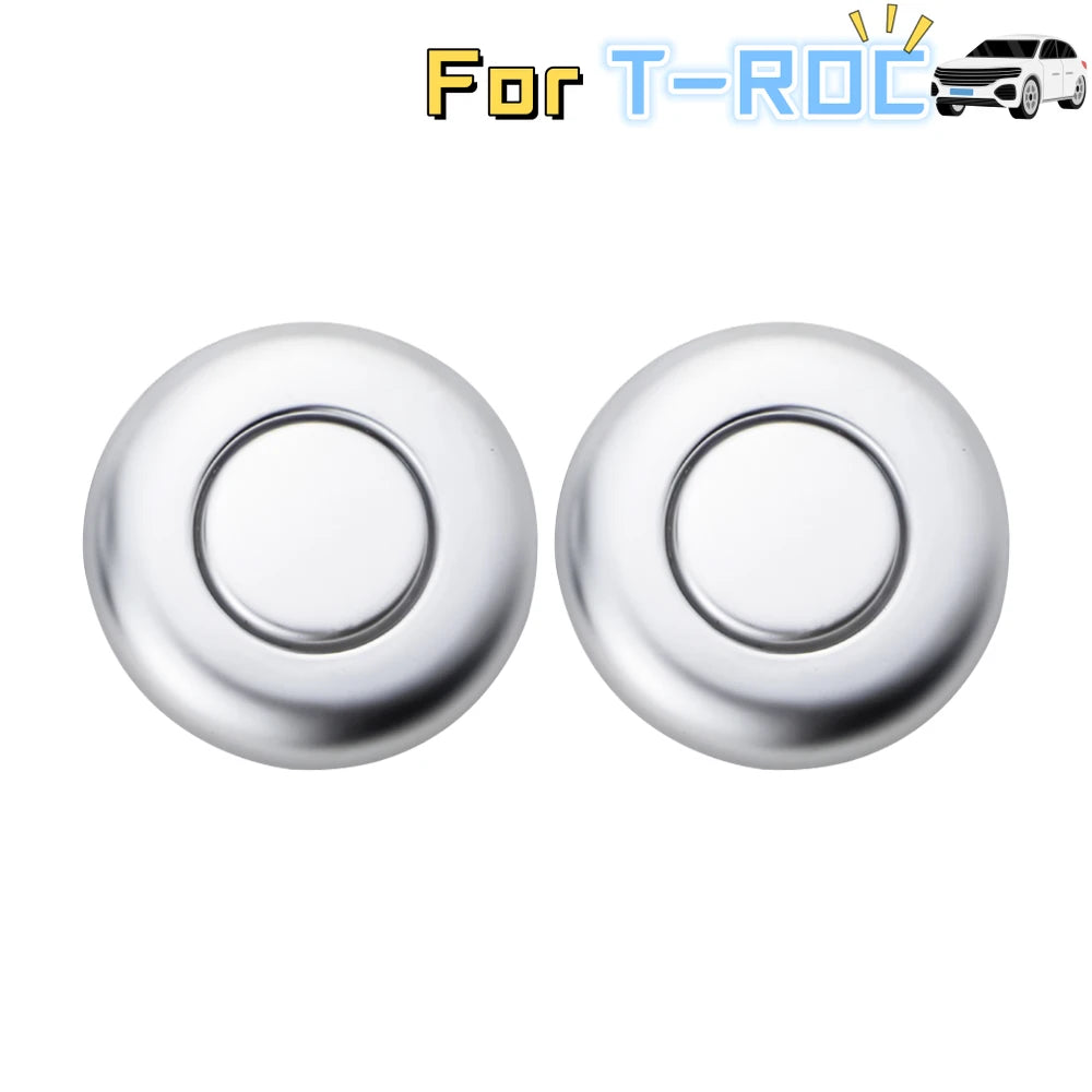 Car Accessories for Volkswagen VW T-Roc TROC 2017-2021 2022 2023 Seat Headrest Adjust Button Cover Trim Interior Carbon Fiber