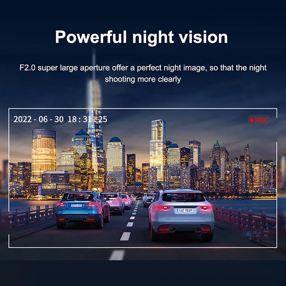 3Camera WIFI Dash Cam 2cam Car Camera 1080P Video Recorder Car DVR Front Rear View Camera Night Vision Black Box Car Accessories