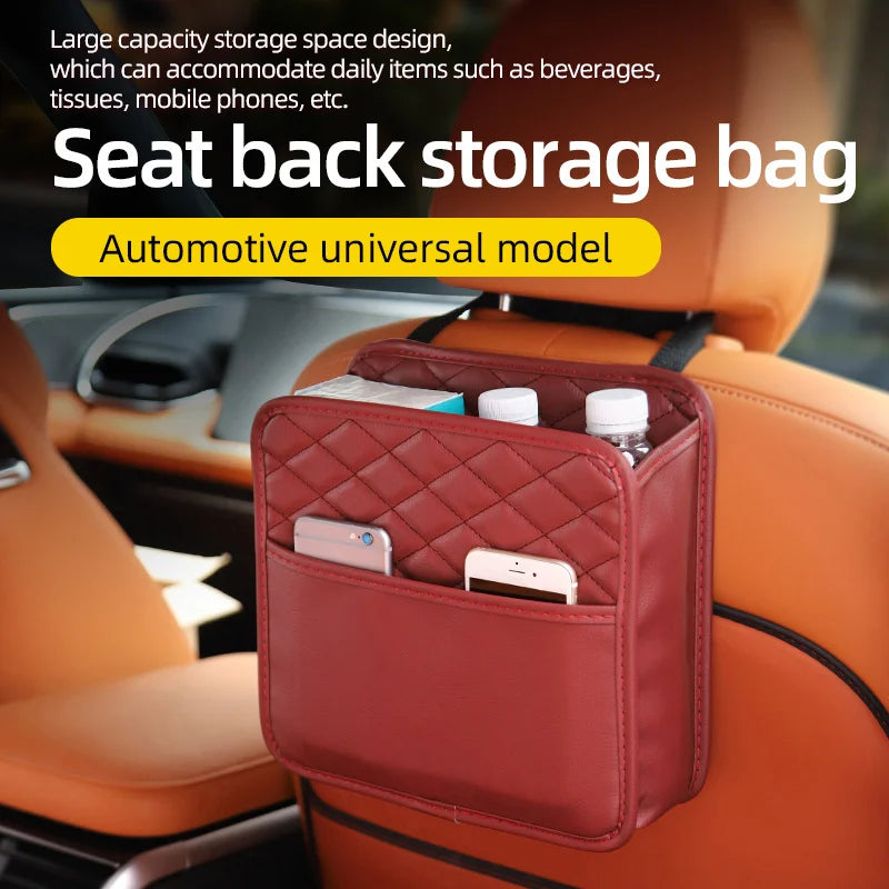 Large Capacity Waterproof Car Back Seat Organizer with Strong Storage Fits Most Vehicles Ideal for Road Trips and Family Travel