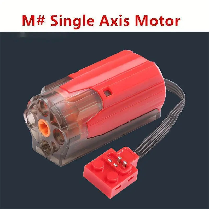 Electric Motor Set the Car Remote Control Battery Box Switch with Led Light Power Function MOC Building Blocks Cars Motor Toys