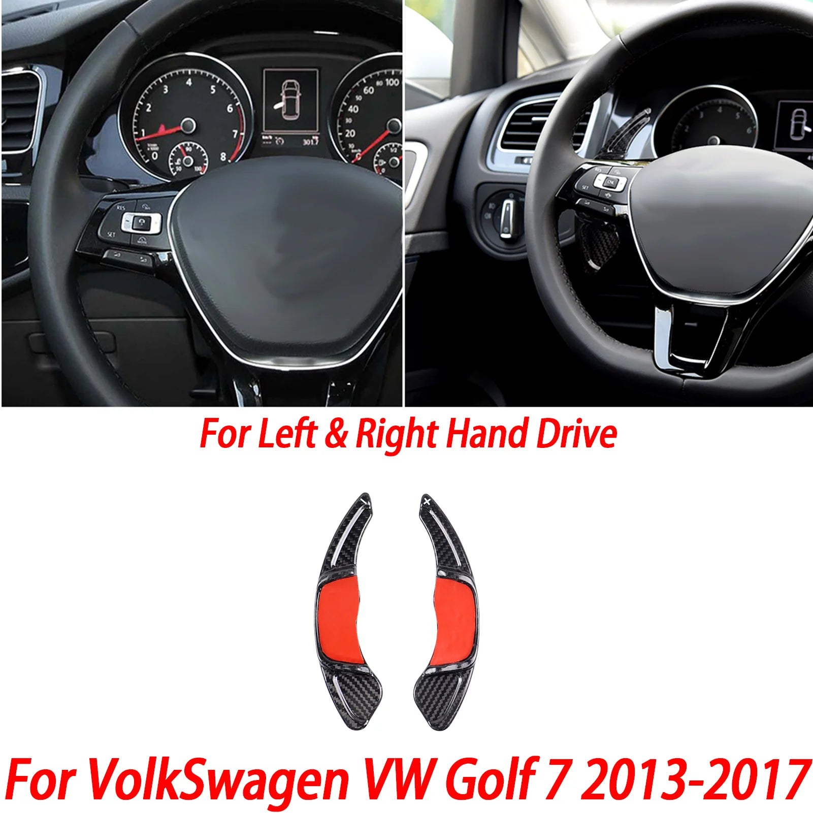 For VW Golf 7 GTI Mk7 2013-2017 Car Interior Accessories Cup Holder Frame Console AC CD Control Cover Gear Shift Panel Sticker