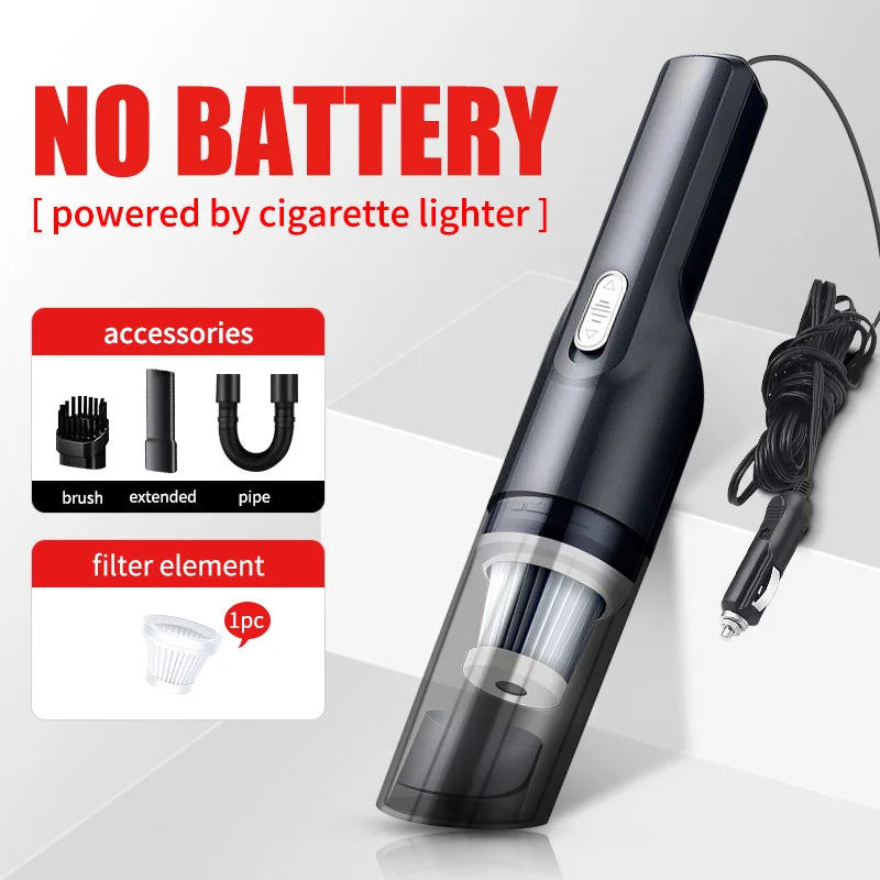 68000Pa Wireless Car Vacuum Cleaner Portable Rechargeable Handheld Cordless Washing Machine for Car Home Sofa Pet Hair Cleaning