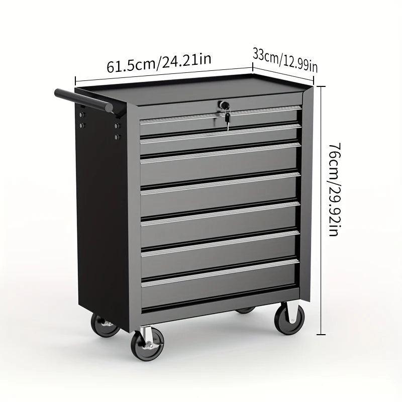 7/5Drawers Tool Cabinet Auto Car Repair Mobile Tool Trolley Multifunctional Workshop Parts Cabinet Iron Storage Box