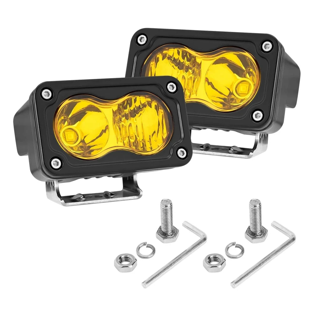 3.0" Square Car LED Work Light Bar Spotlight 12V 24V 3000K 6000K DRL Headlight For Truck Tractor Off-road Boat LED Driving Lamp