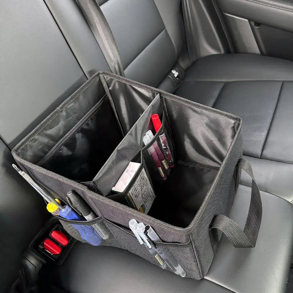 Foldable Car Trunk Organizer Multi Pocket Large Trunk Storage Organizer Box Save Space Car Seat Organizer Car Trunk Storage Box