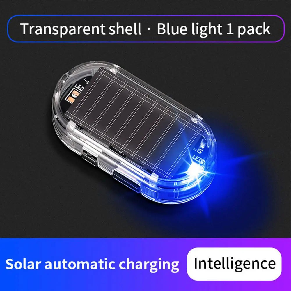 Car solar anti-theft light auto interior warning light LED Warning Lamp Simulated Alarm Anti-Theft LED Flashing Security Light