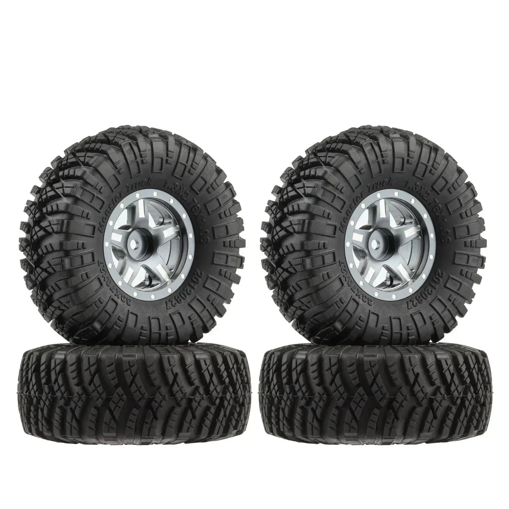 4PCS 1.3" Wheel tires 70*27mm Mud Terrain Tyre for 1/18 TRX4M 1/24 SCX24 RC Crawler Car