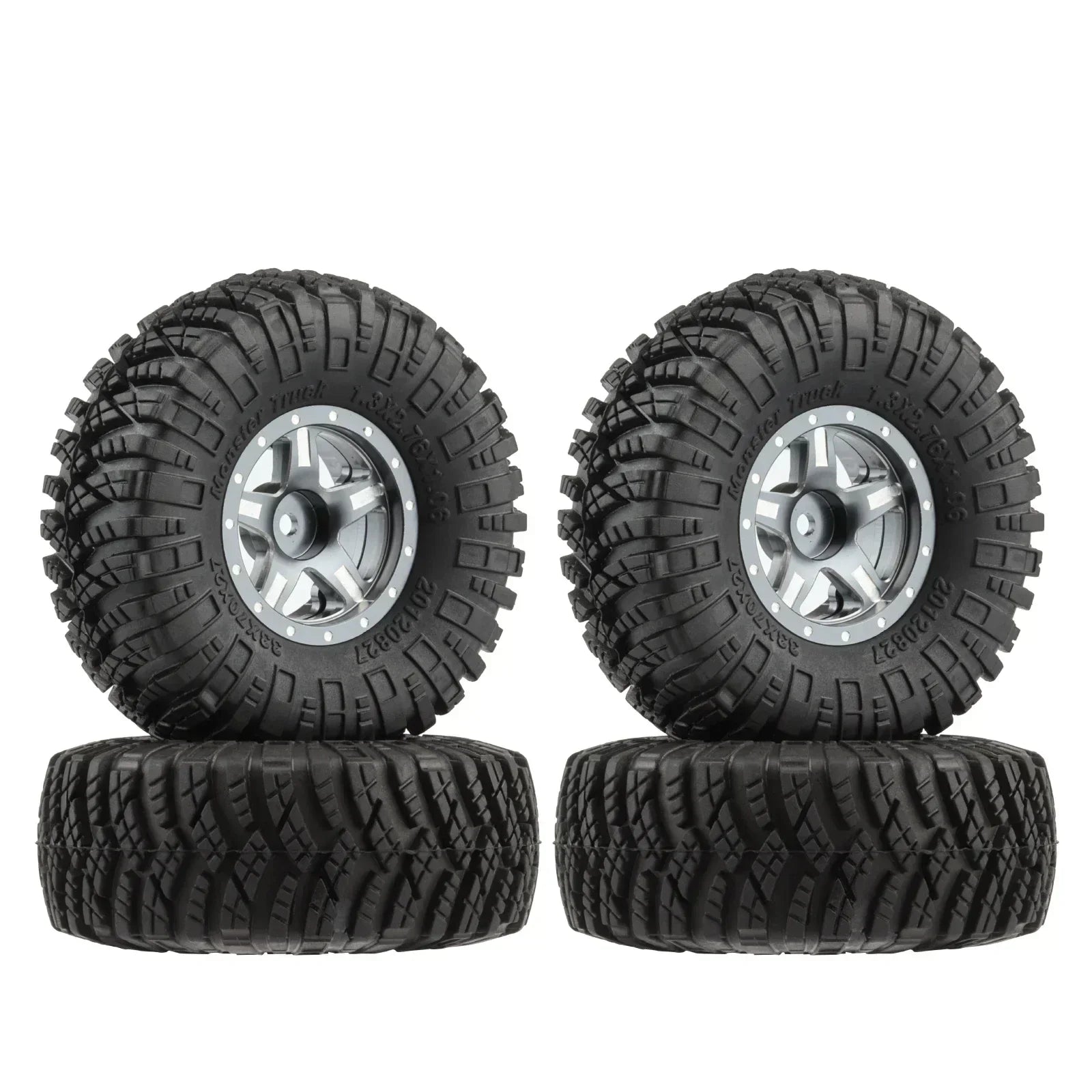 4PCS 1.3" Wheel tires 70*27mm Mud Terrain Tyre for 1/18 TRX4M 1/24 SCX24 RC Crawler Car
