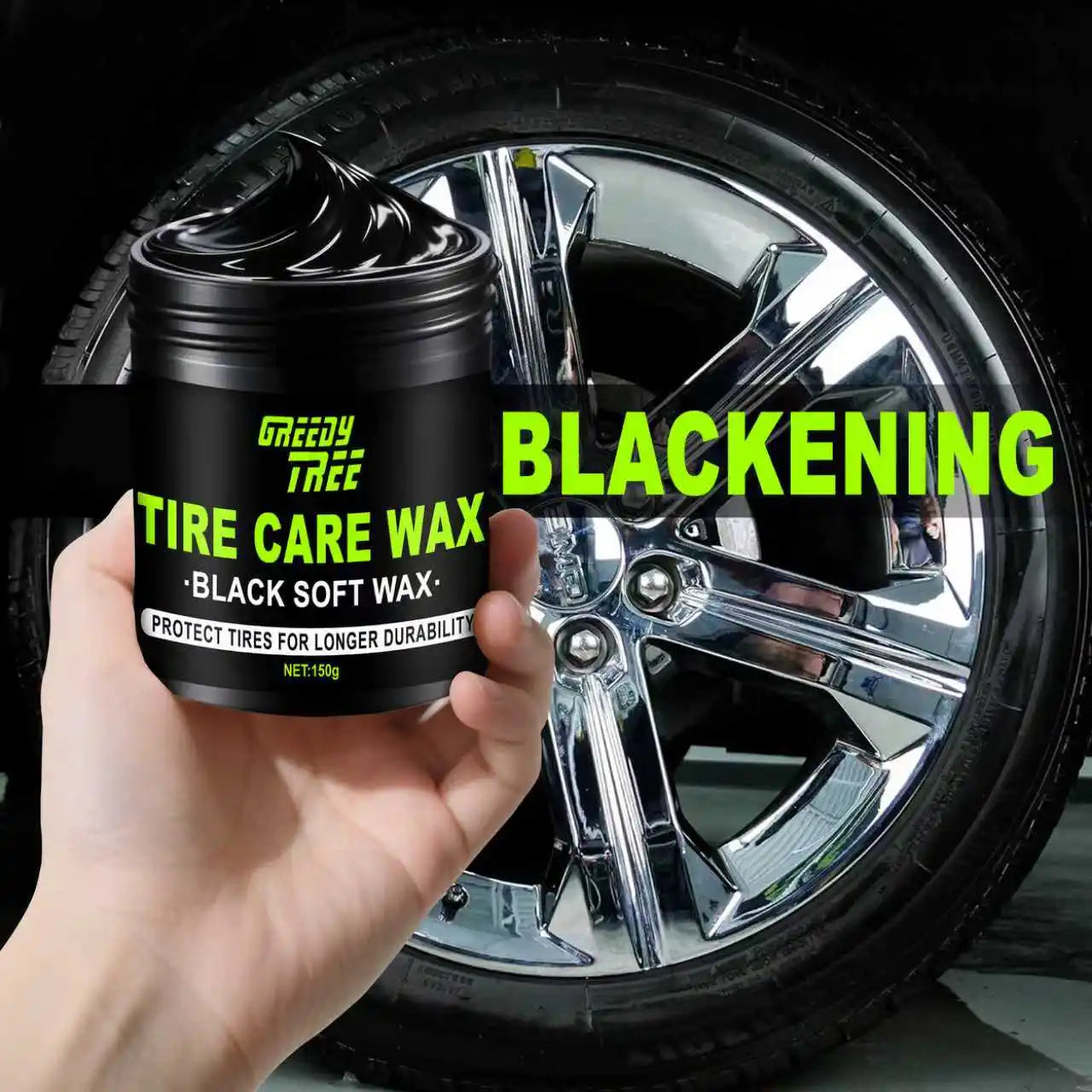 Tire Shine Spray and Dressing – High Gloss Black Tire Polish with UV Protection, Long-Lasting Tire Coating for Cars – Restores