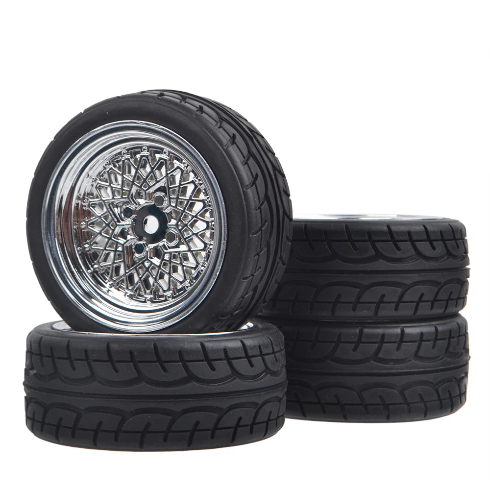 1/10 On Road Tire 12mm HEX Wheels Tyre for 1:10 Scale RC Touring Racing Car Tamiya TT02 Wltoys HPI Traxxas Kyosho Accessories