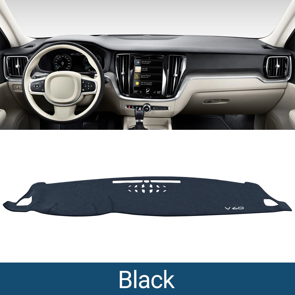 For Volvo V60 2018 2019 2020 2021 2022 2023 2024 2025 Car Dashboard Sun Shade Cover Mat Instrument Desk Non-slip Pad Carpets