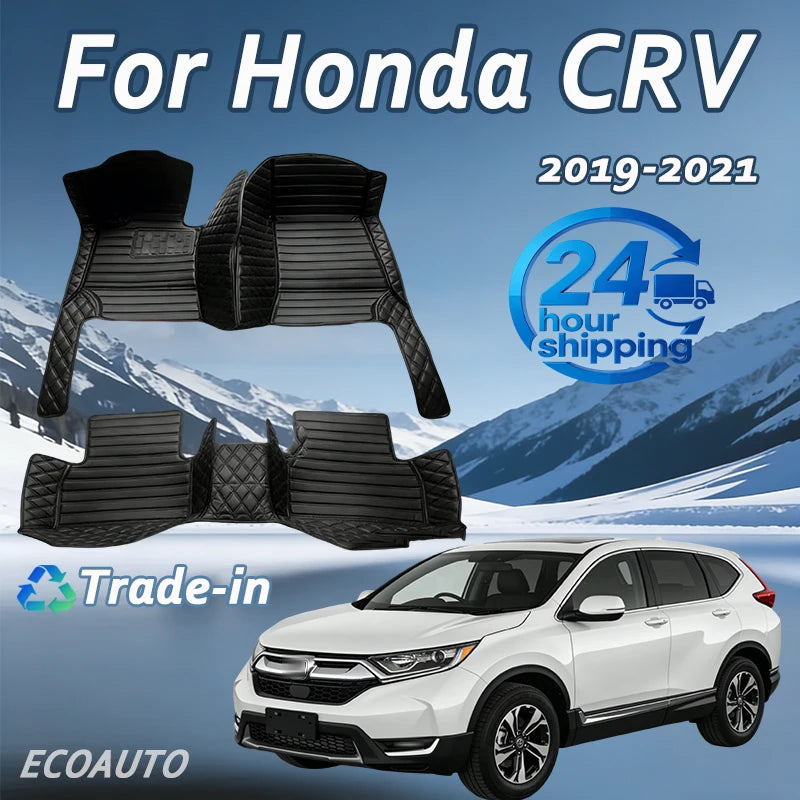 Car Floor Mats For Honda CRV CR-V Hybrid RT5–RT6 RW1–RW8 2019 2020 2022 2021 Leather Car Mats Car Accessories Interior