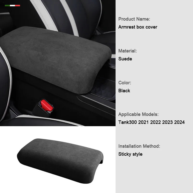 For Great Wall TANK 300 2021-2024 Interior Suede Accessories, Car Center Console AC Gear Shift Panel Air Outlet Trim Frame Cover