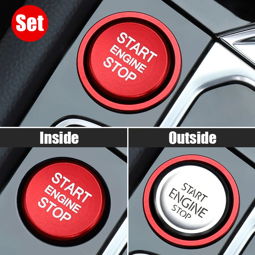 Interior Accessories For VW Arteon CC Passat B8 Golf 7 Magotan Jetta T-Roc Car Engine Start Stop Button Ring Ignition Cover Trim